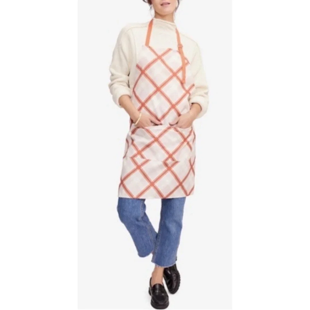 NWT Sewing Down South Cooking Apron Perfectly Plaid 27x31 Designed Craig Conover